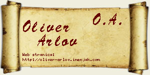 Oliver Arlov vizit kartica